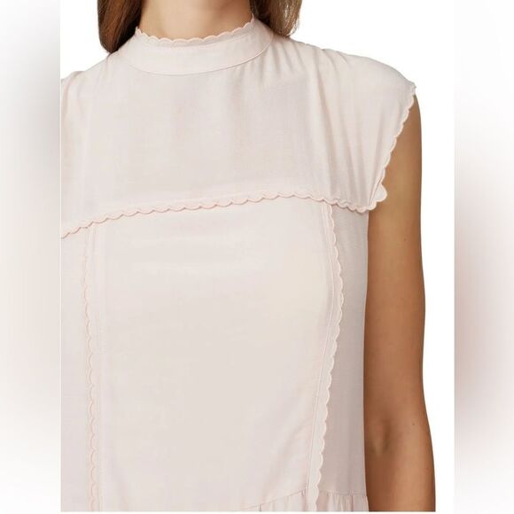 See by Chloé Mock Neck Long Dress in soft pink - Picture 4 of 15